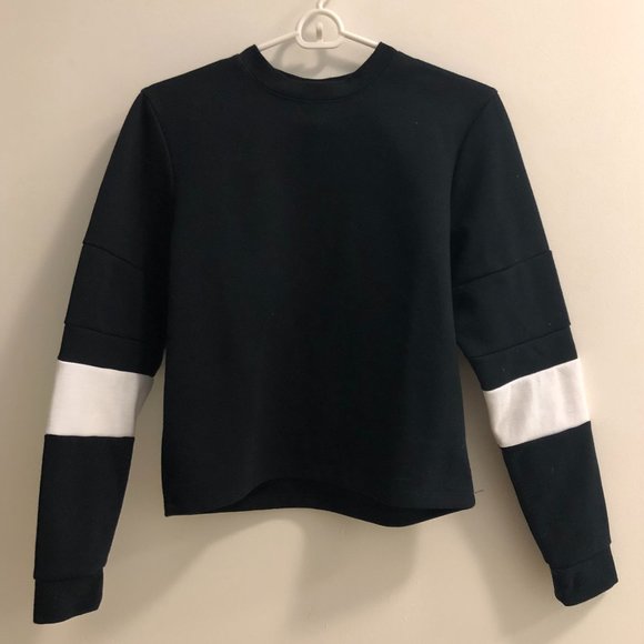 Onzie Blocked Sweatshirt Black White Size S - Picture 1 of 5